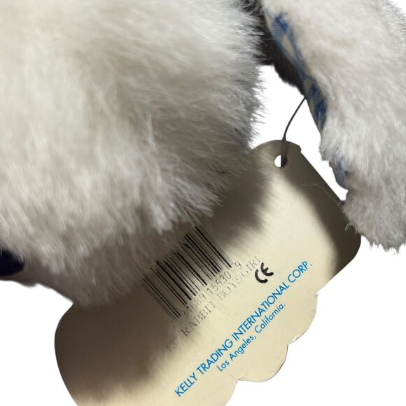 Kellytoy Easter Bunny Plush Stuffed Animal Blue Outfit Vintage 14" - Picture 6 of 10